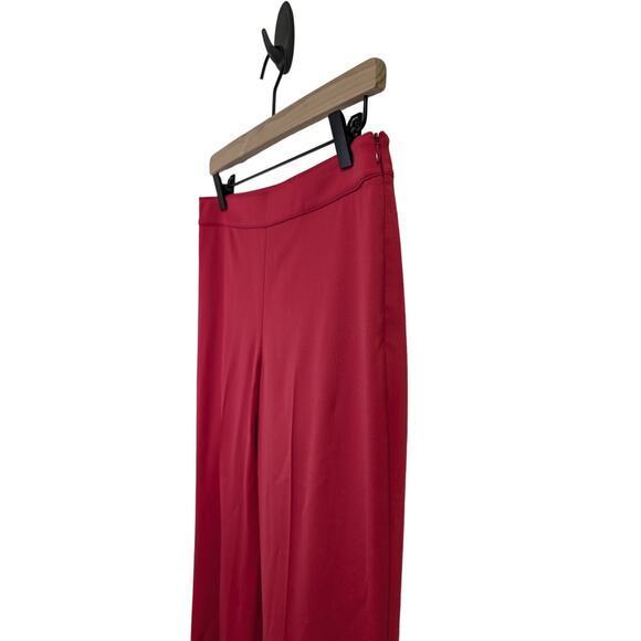 St. John Trouser Pant Wool Blend Straight Leg‎ Quiet Luxury Corpcore Pink Size 4 - Picture 2 of 7